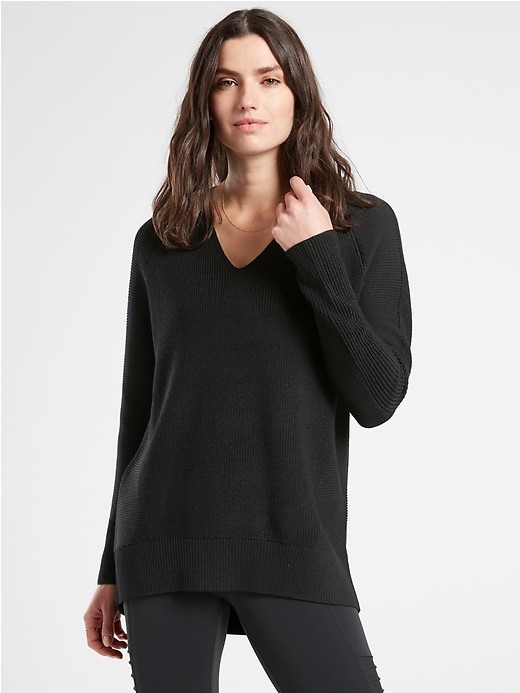 Athleta Hanover V-Neck Sweater Large